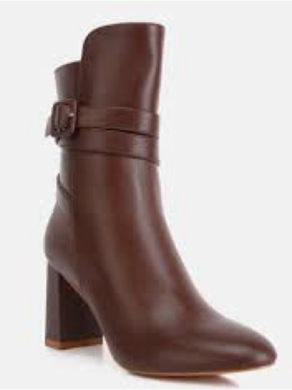 Rag & Co Ladies Cobra Buckle Strap Embellished Boots in Brown. Size 9 US/ 40 EUR